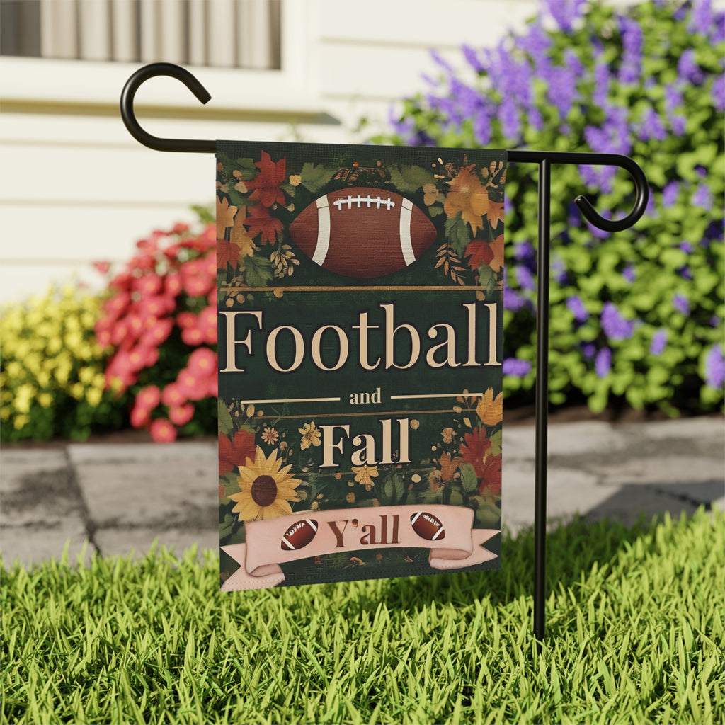 Football & Fall Y'all Garden Flag