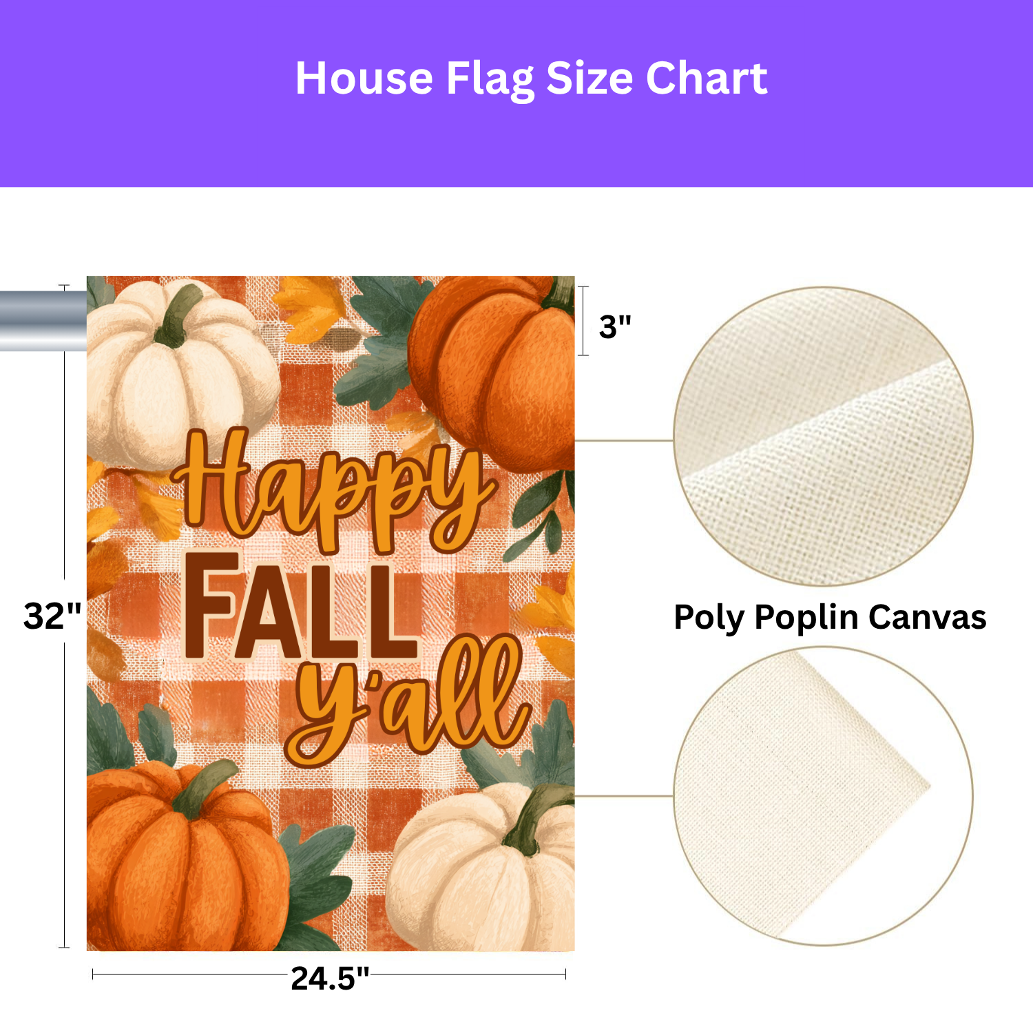 Happy Fall Y'all With Pumpkins Garden Flag - lifestyle display - Dragonfire Gardens