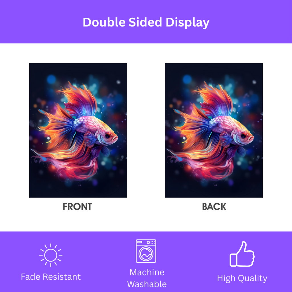Vibrant Betta Fish Garden Flag