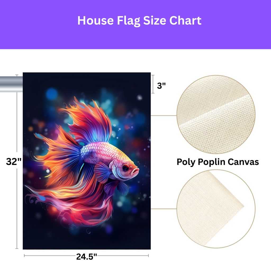 Vibrant Betta Fish Garden Flag