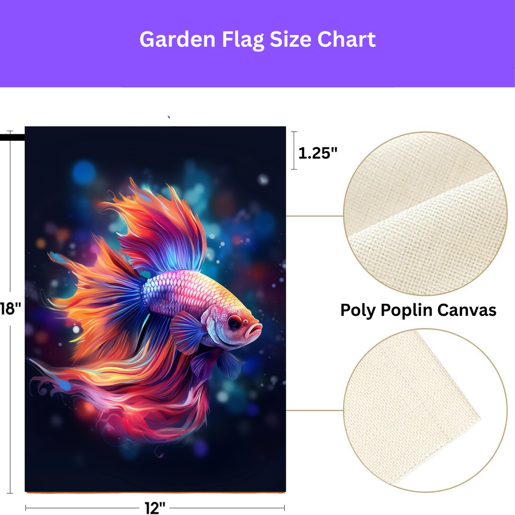 Vibrant Betta Fish Garden Flag