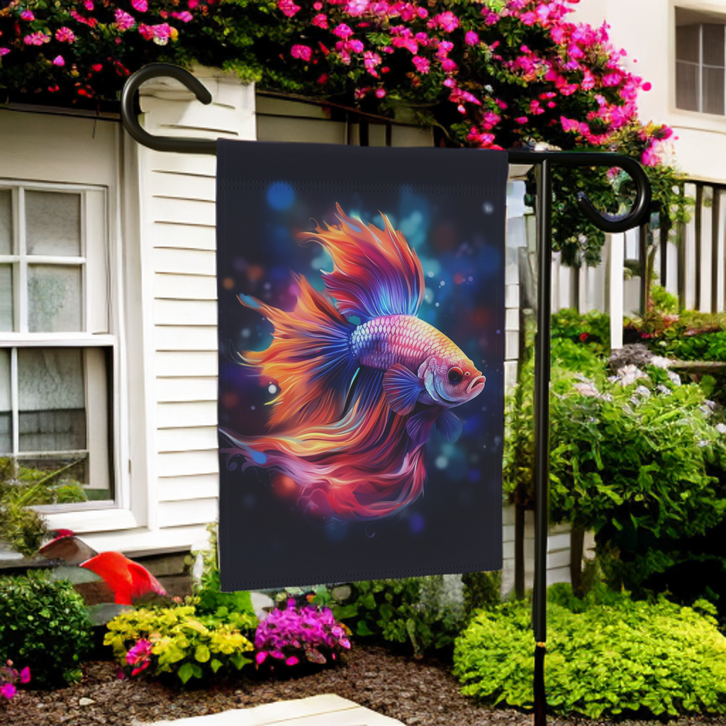 Vibrant Betta Fish Garden Flag