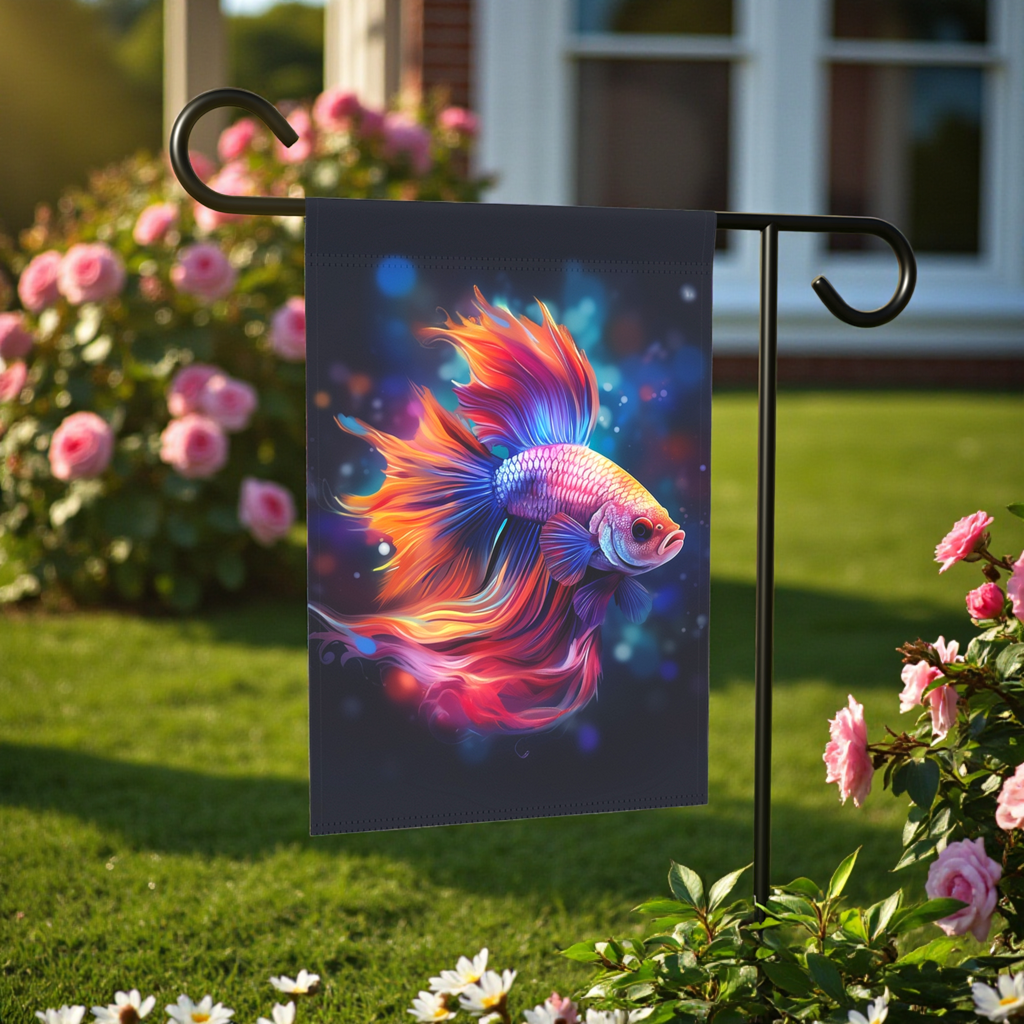 Vibrant Betta Fish Garden Flag