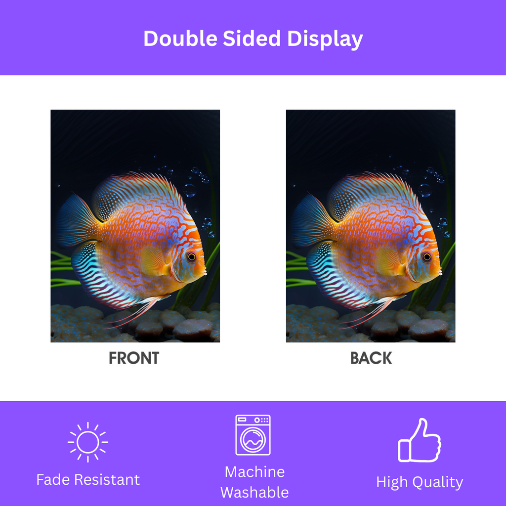 Colorful Fish Garden Flag