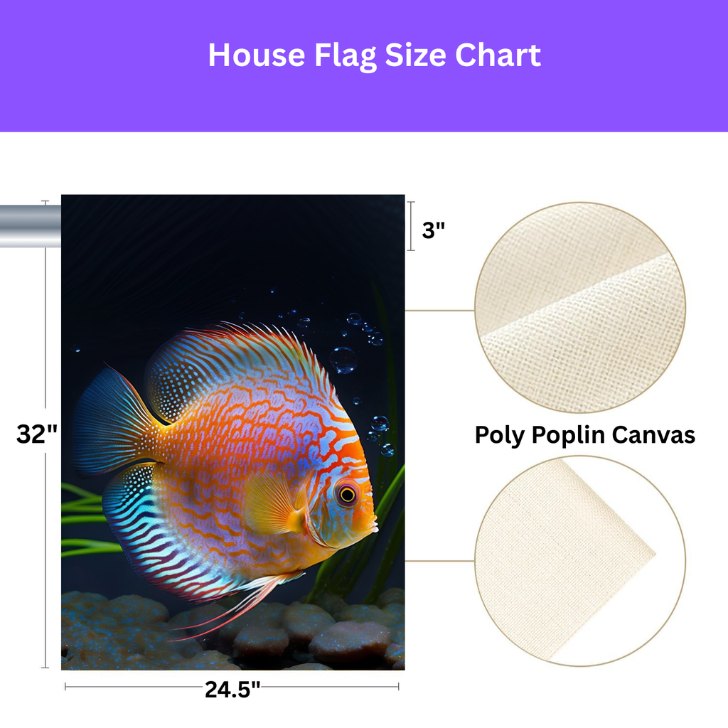 Colorful Fish Garden Flag