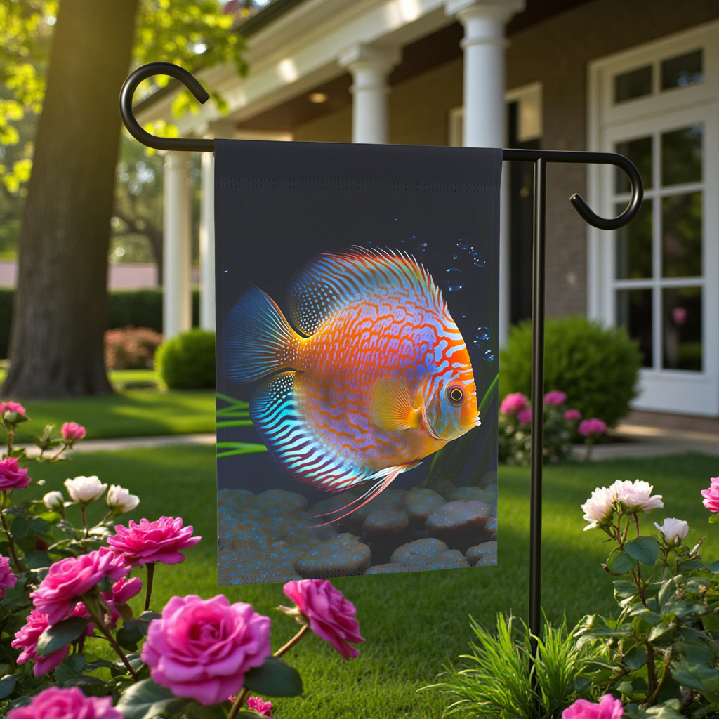 Colorful Fish Garden Flag