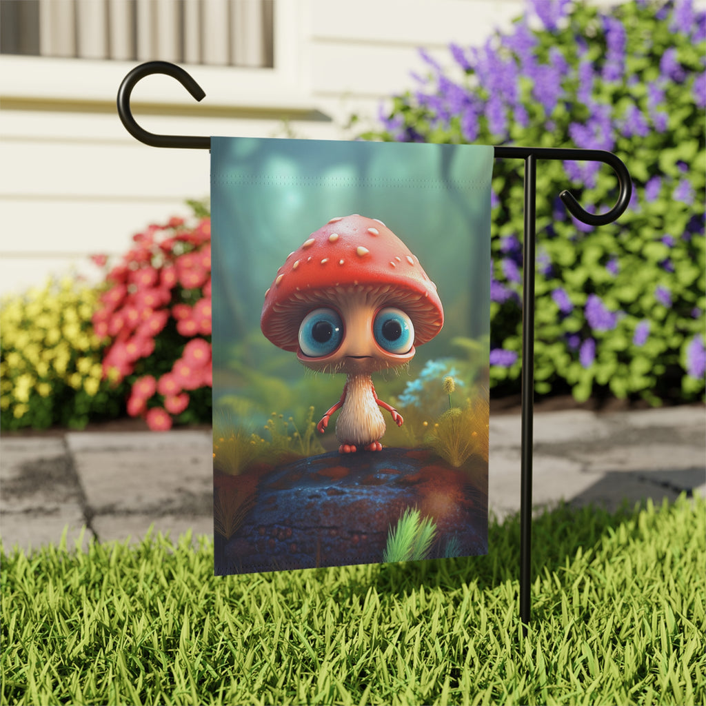 Cute Mushroom Garden Flag