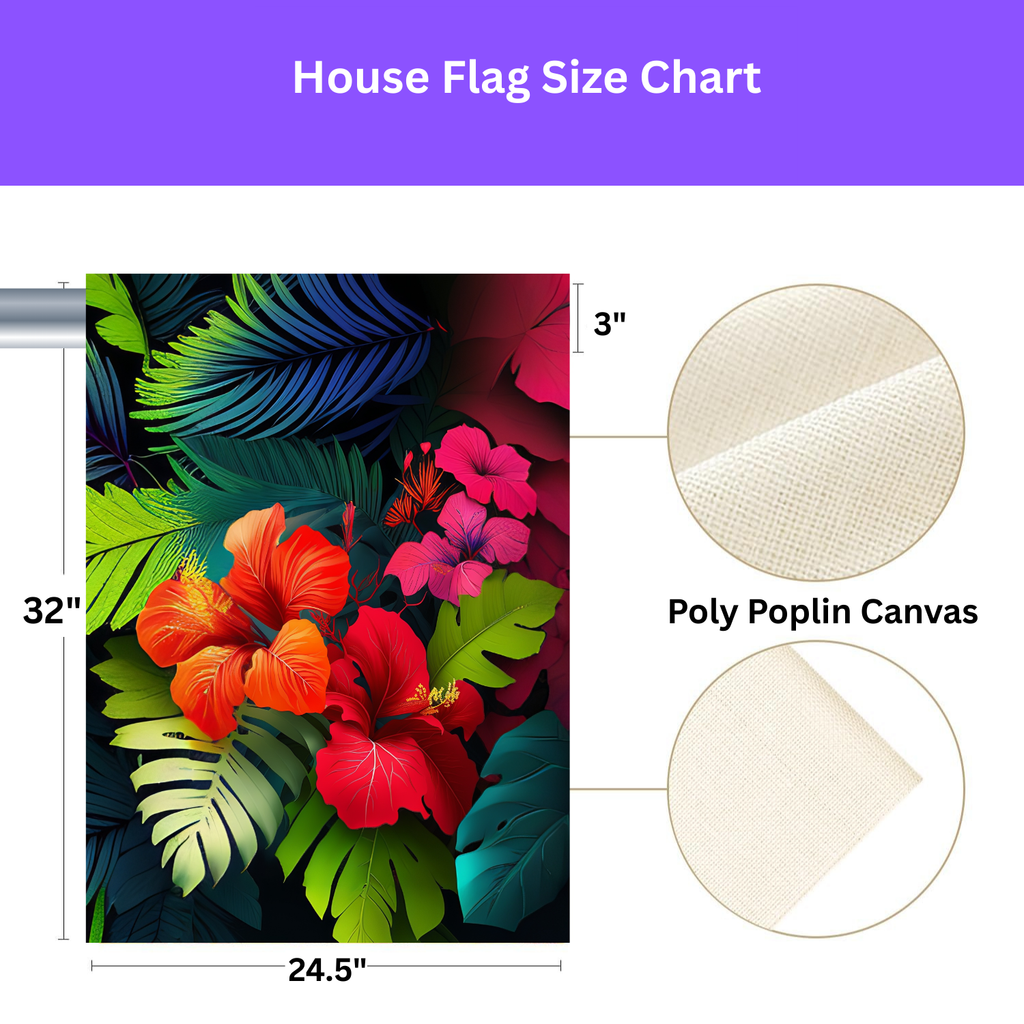 Red Hibiscus Garden Flag