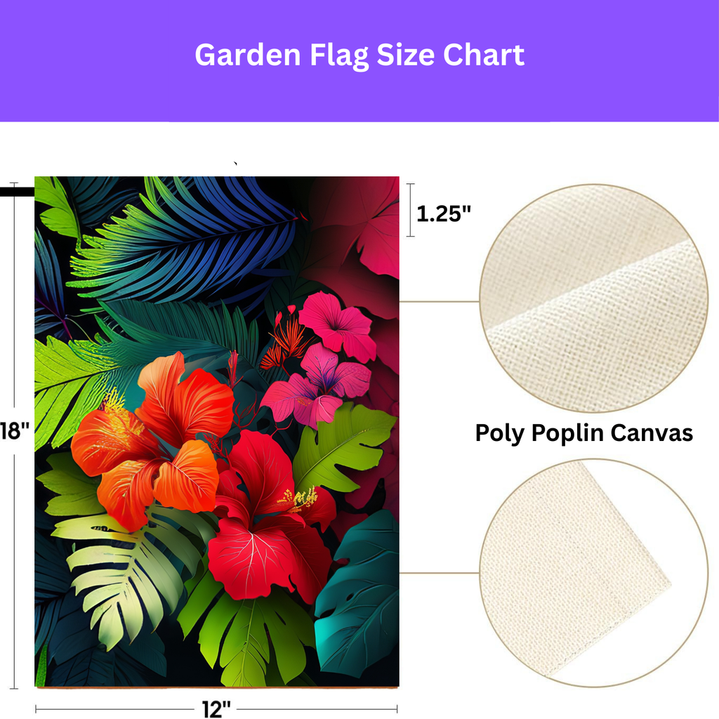 Red Hibiscus Garden Flag