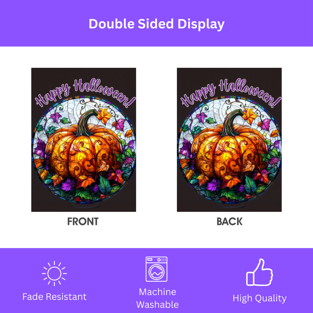 Colorful Pumpkin Garden Flag