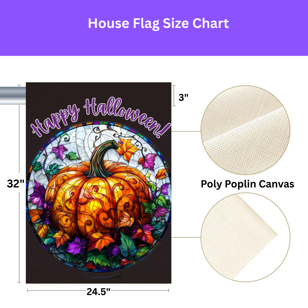 Colorful Pumpkin Garden Flag