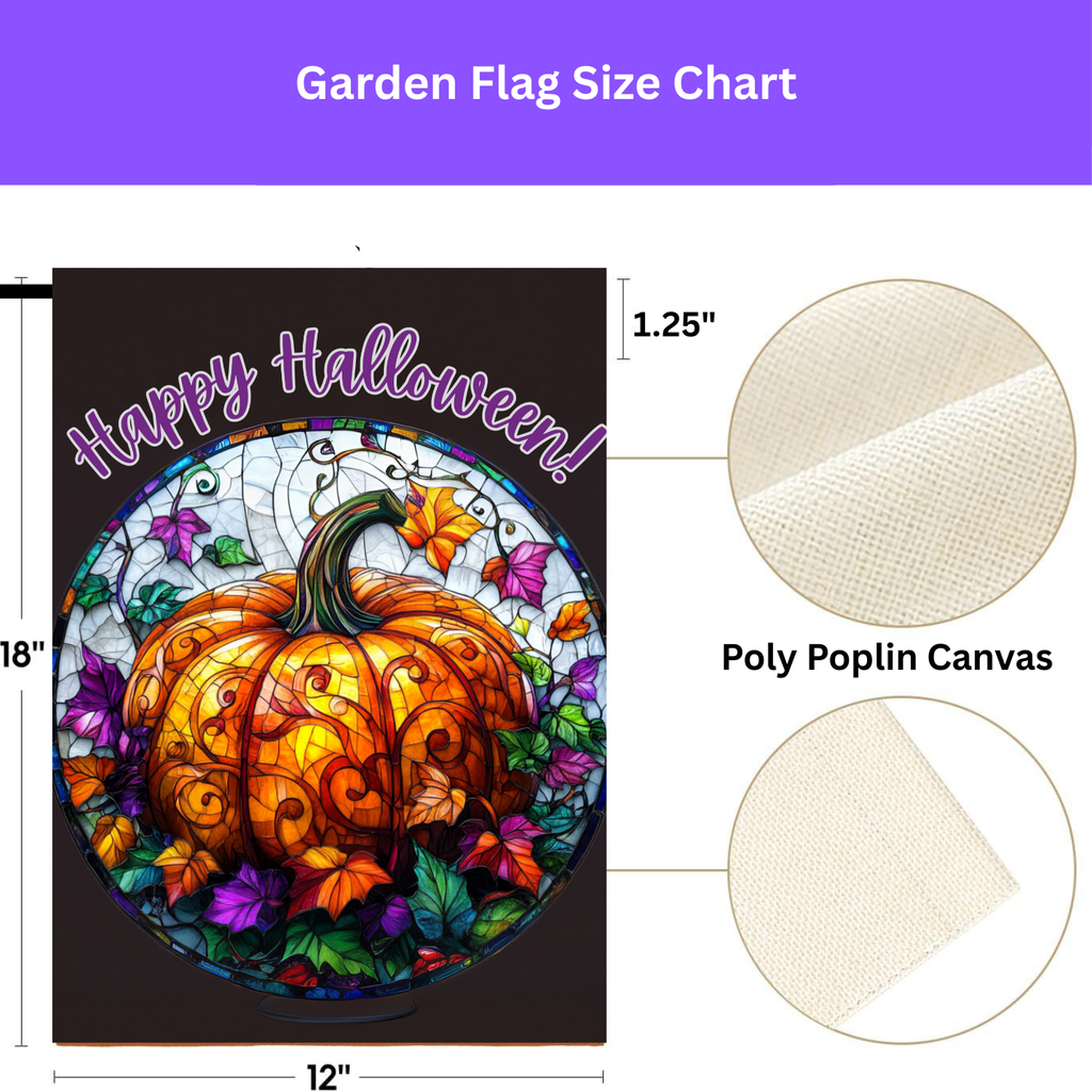 Colorful Pumpkin Garden Flag