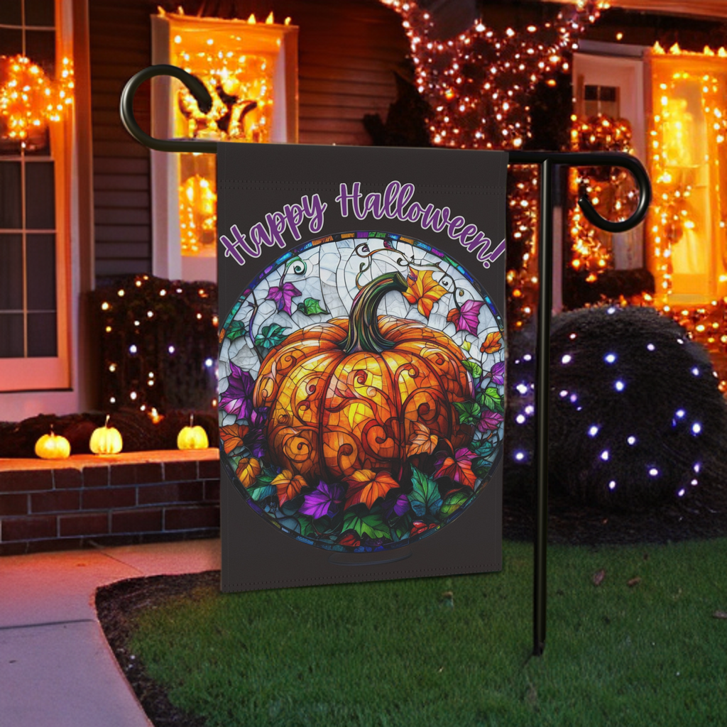 Colorful Pumpkin Garden Flag
