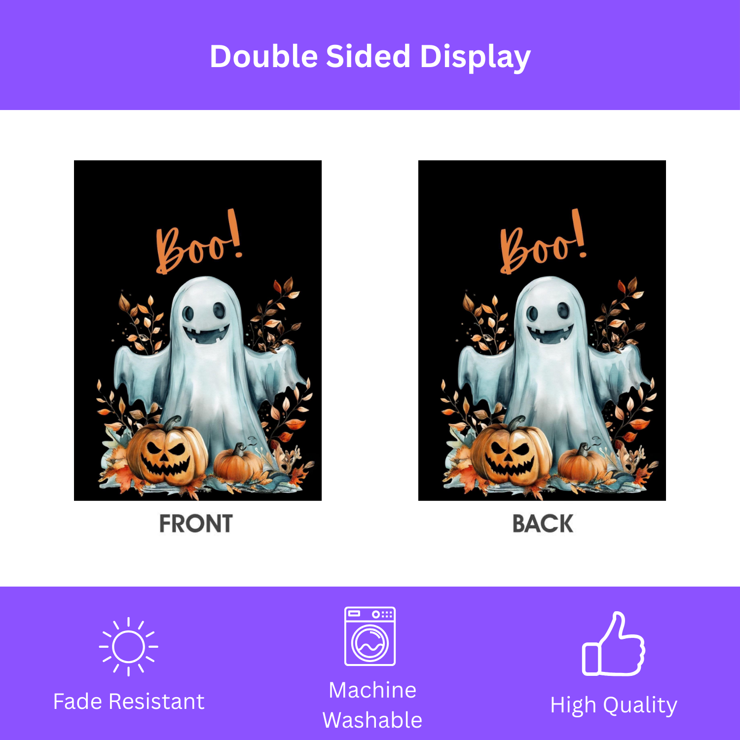 Halloween Ghost Garden Flag