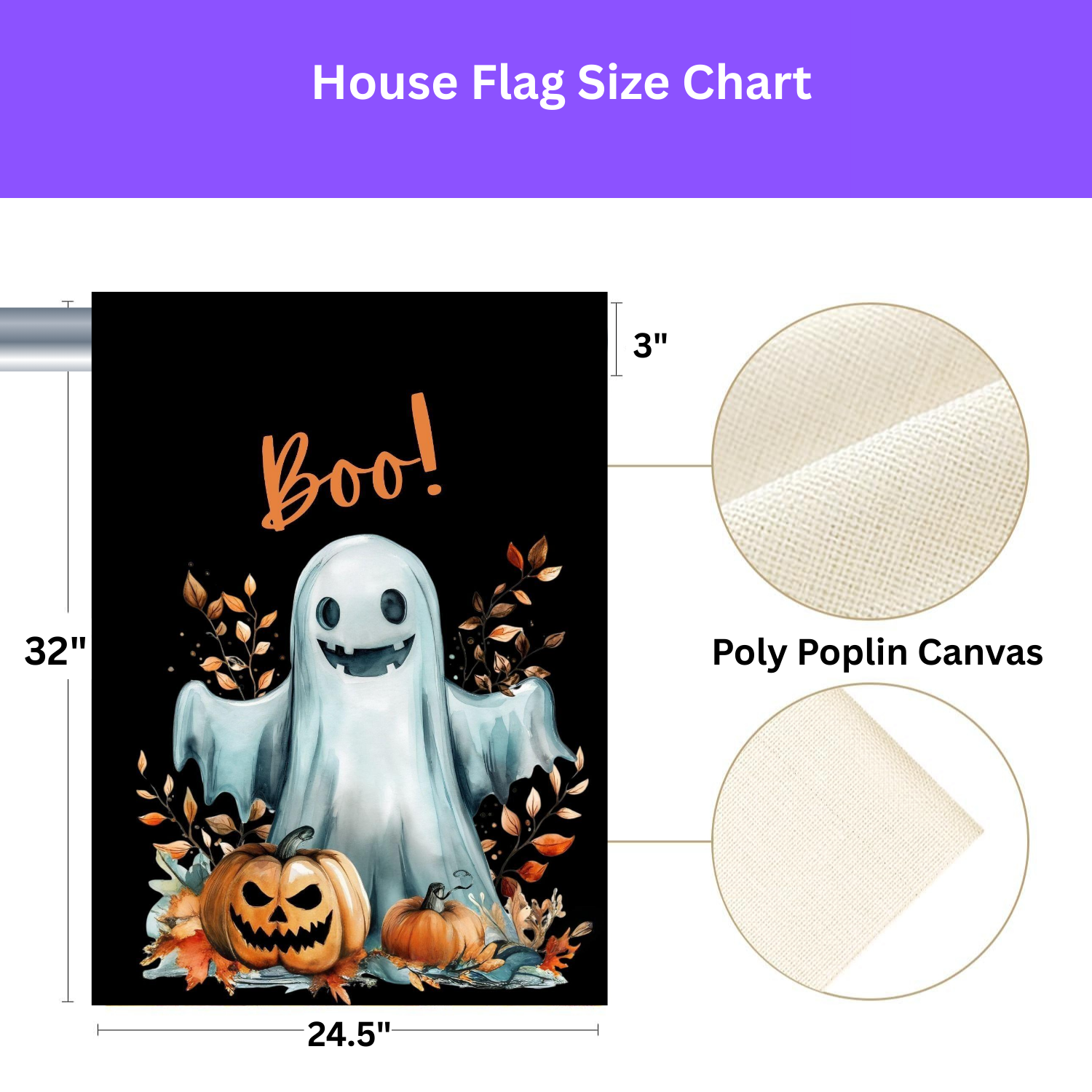 Halloween Ghost Garden Flag