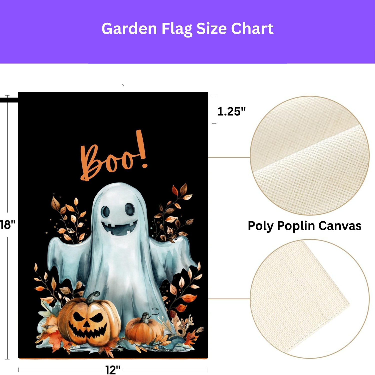 Halloween Ghost Garden Flag