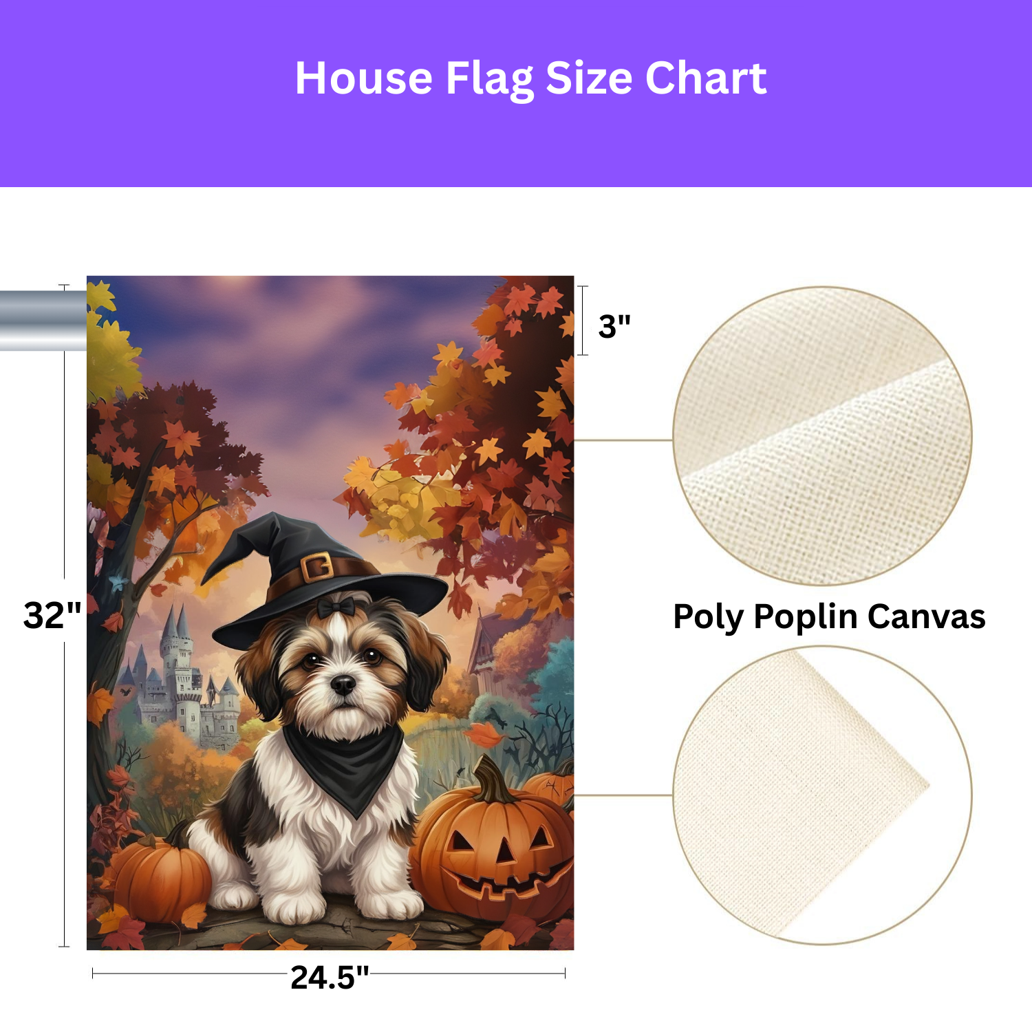 Halloween Shih Tzu Garden Flag