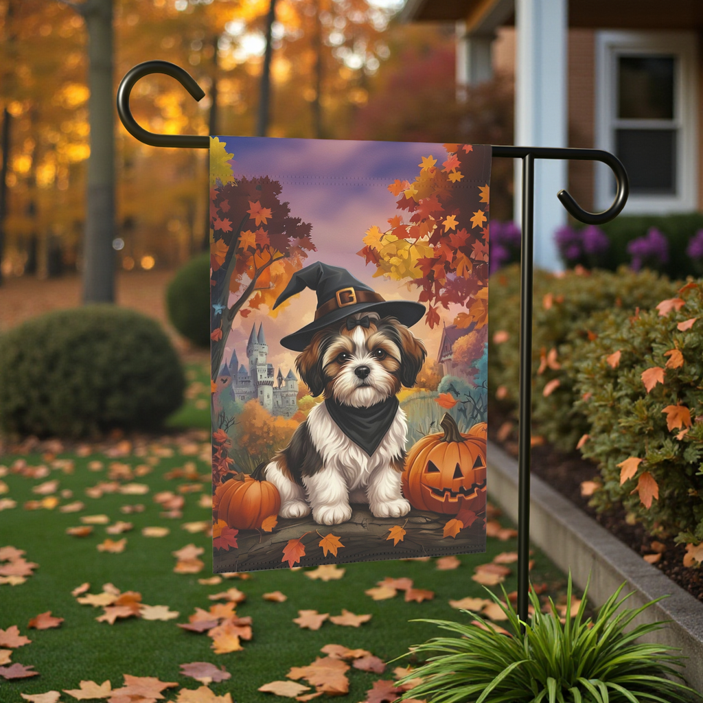 Halloween Shih Tzu Garden Flag