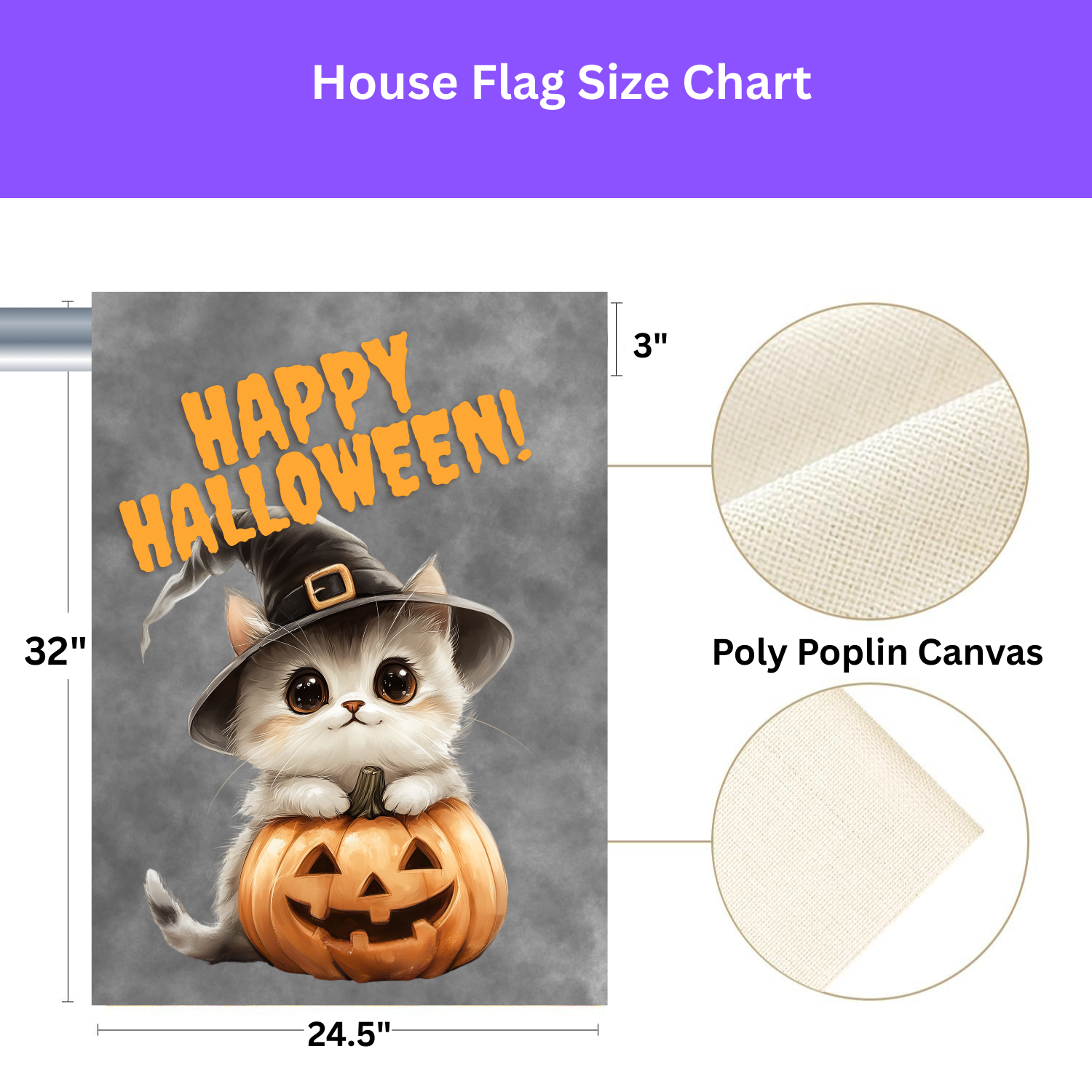 Kitten and Pumpkin Halloween Garden Flag