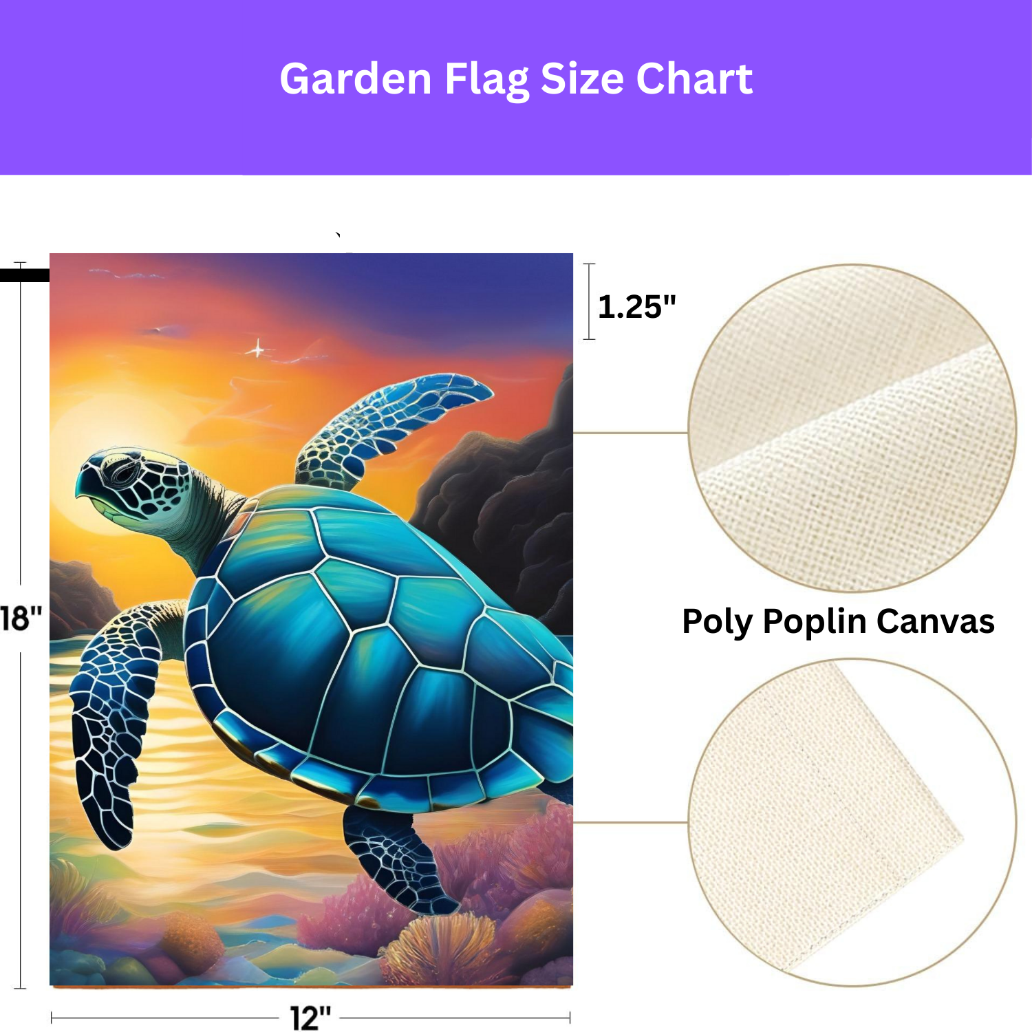 Colorful Turtle Garden Flag - yard display - Dragonfire Gardens