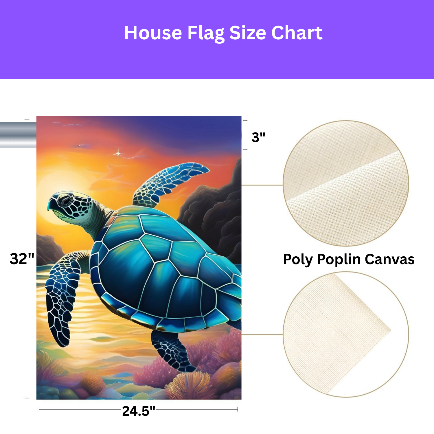 Colorful Turtle Garden Flag - porch decor - Dragonfire Gardens