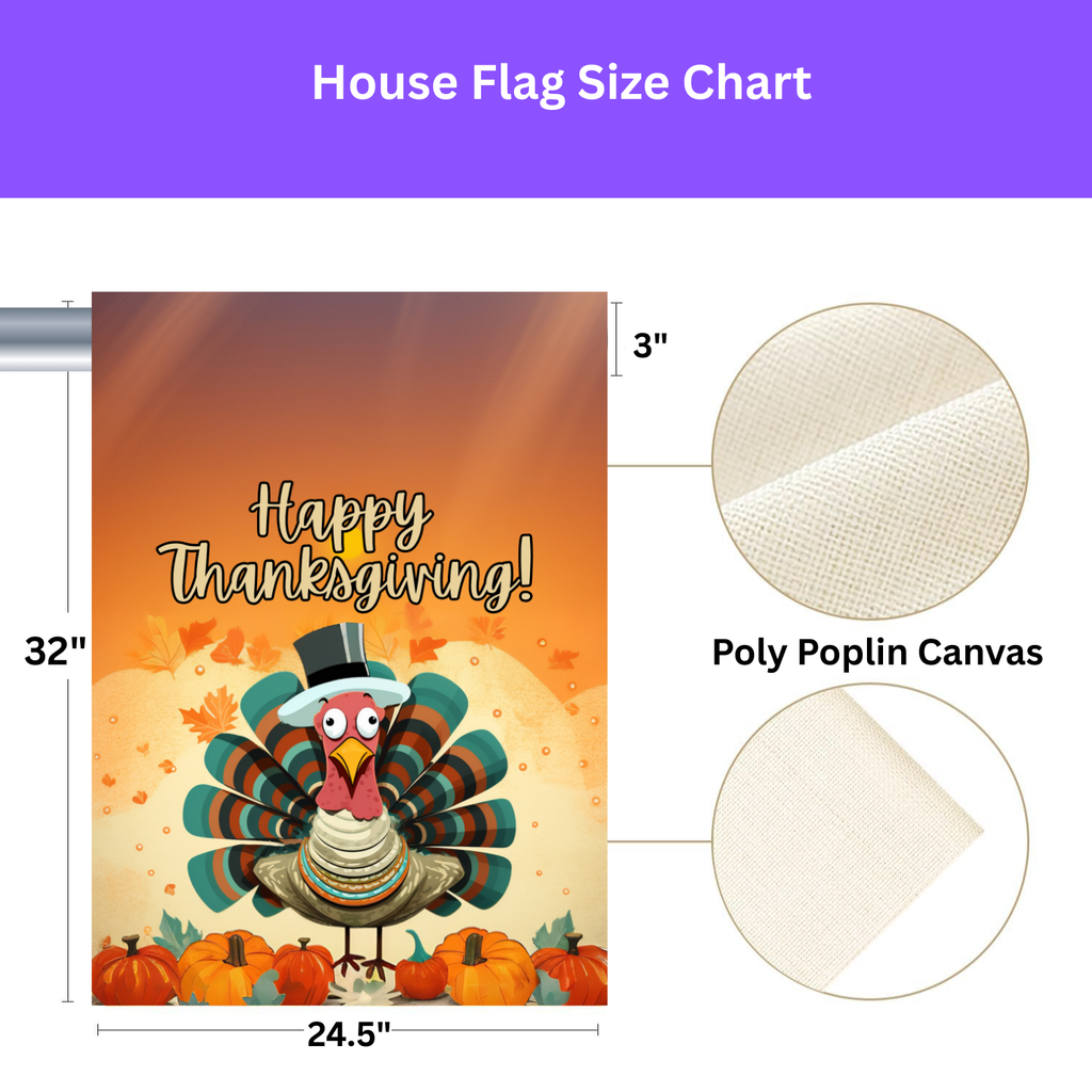 Abstract Thanksgiving Turkey Garden Flag - yard display - Dragonfire Gardens