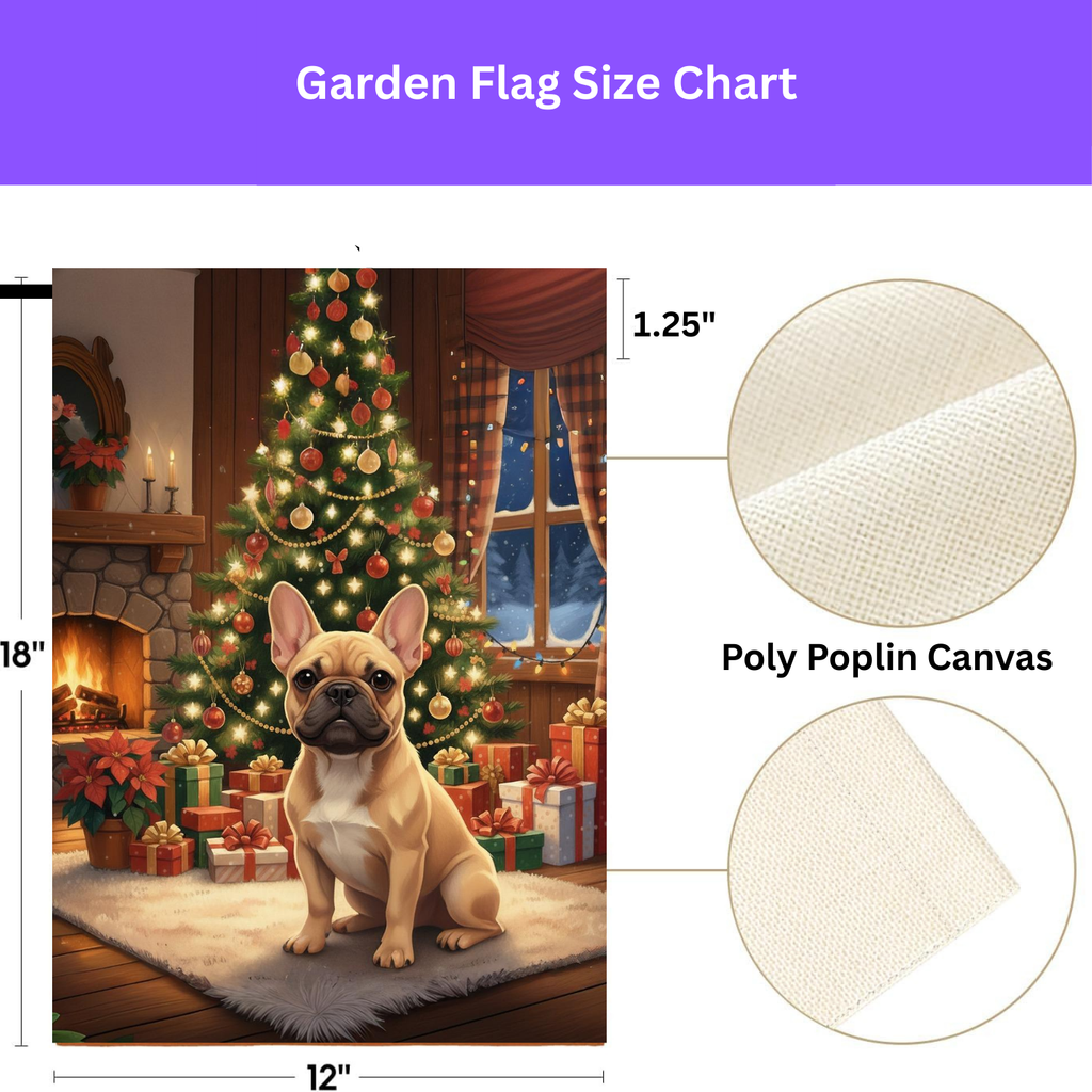 Christmas Tree French Bulldog Garden Flag - yard display - Dragonfire Gardens
