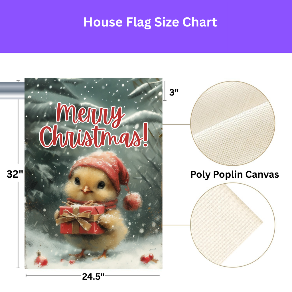 Christmas Chick Garden Flag