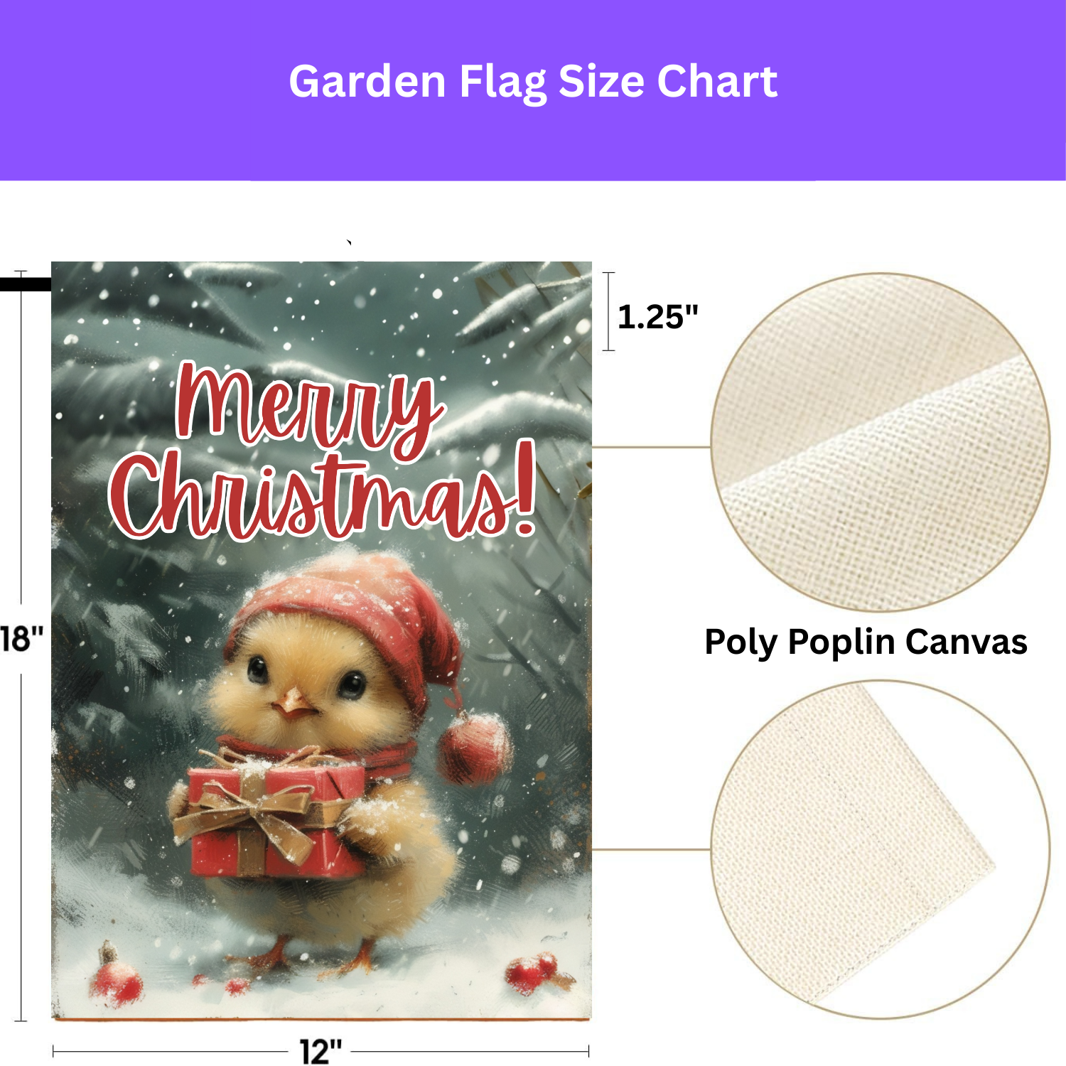 Christmas Chick Garden Flag