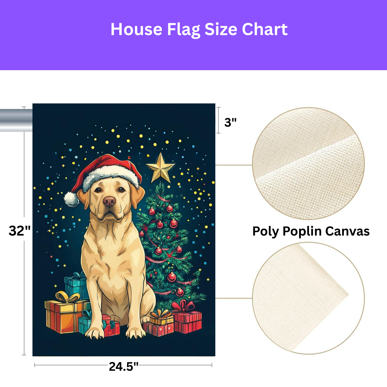 Christmas Labrador Retriever Garden Flag - yard display - Dragonfire Gardens