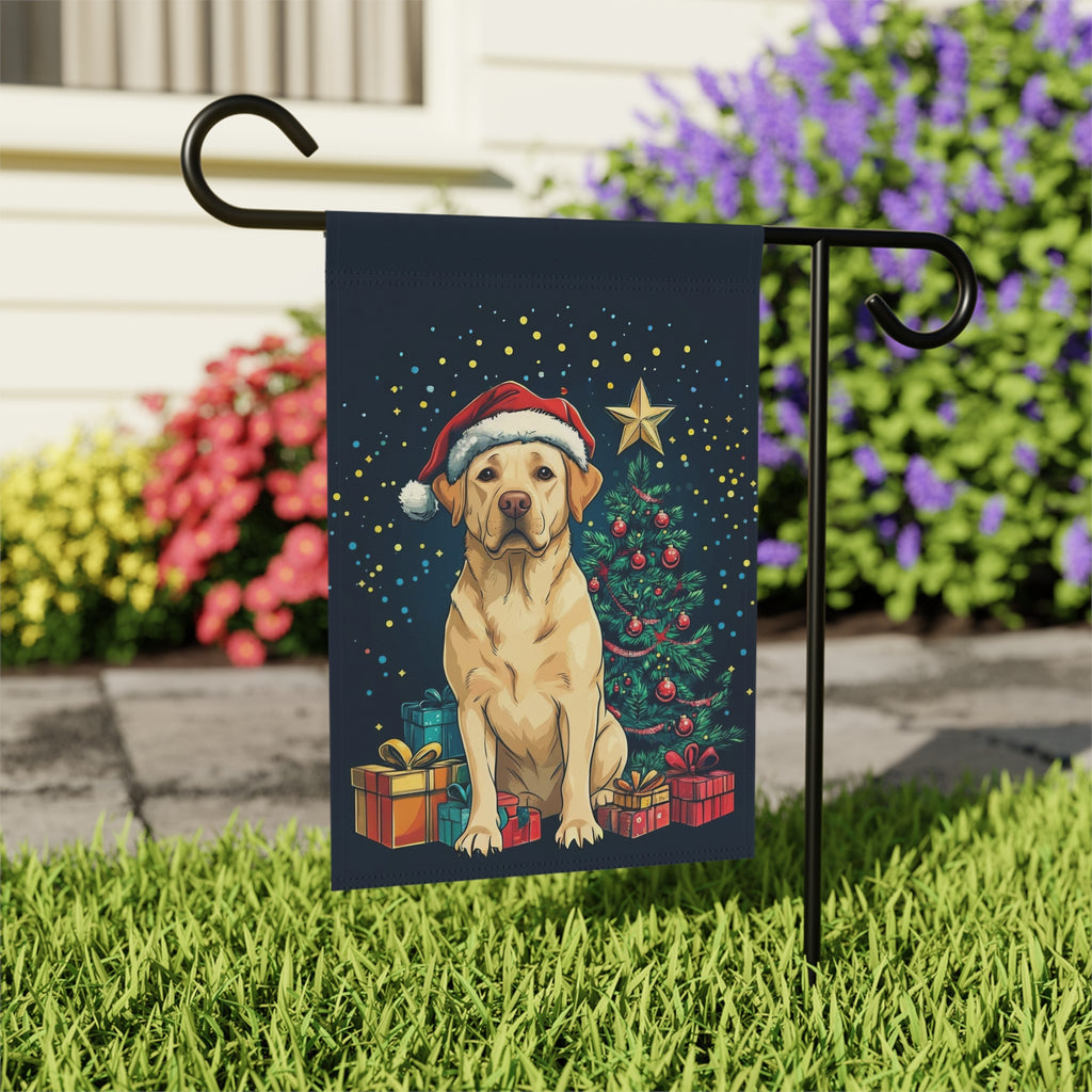 Christmas Labrador Retriever Garden Flag - outdoor display - Dragonfire Gardens