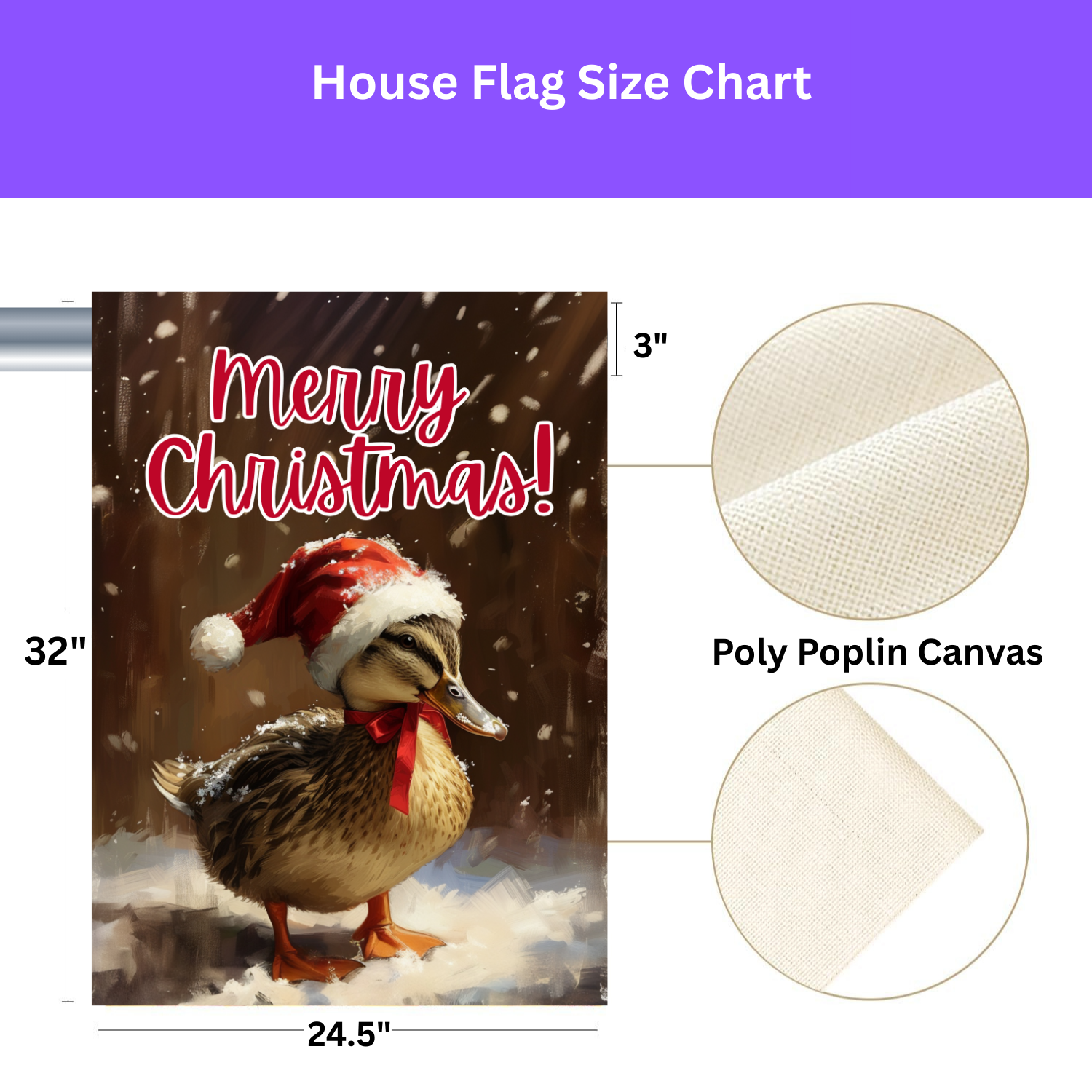 Merry Christmas Duckling Garden Flag - porch decor - Dragonfire Gardens