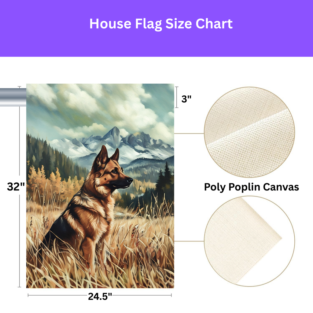 Mountain Range German Shepherd Garden Flag
