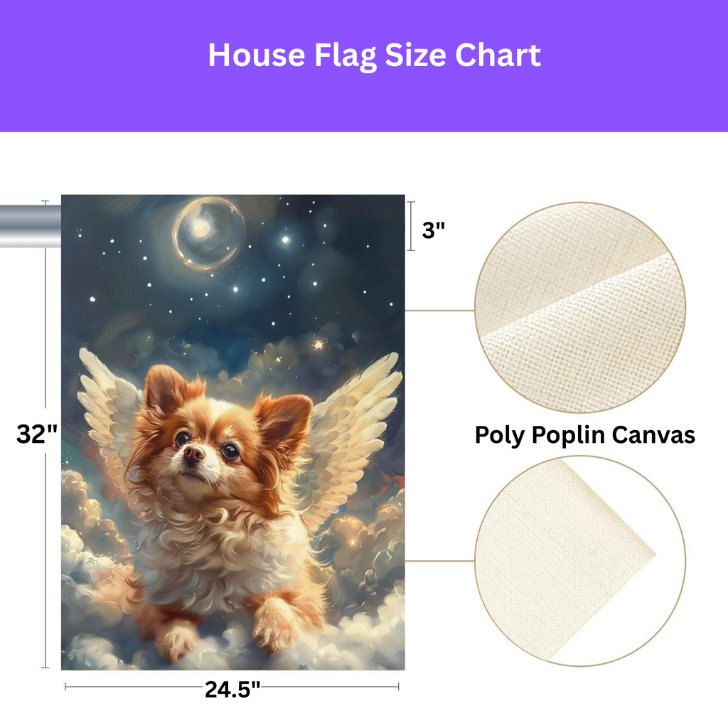 Angel Pomeranian Garden Flag - porch decor - Dragonfire Gardens