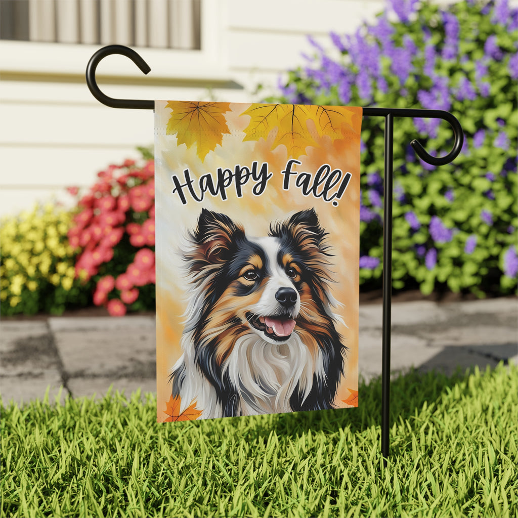 Happy Fall Sheltie Garden Flag
