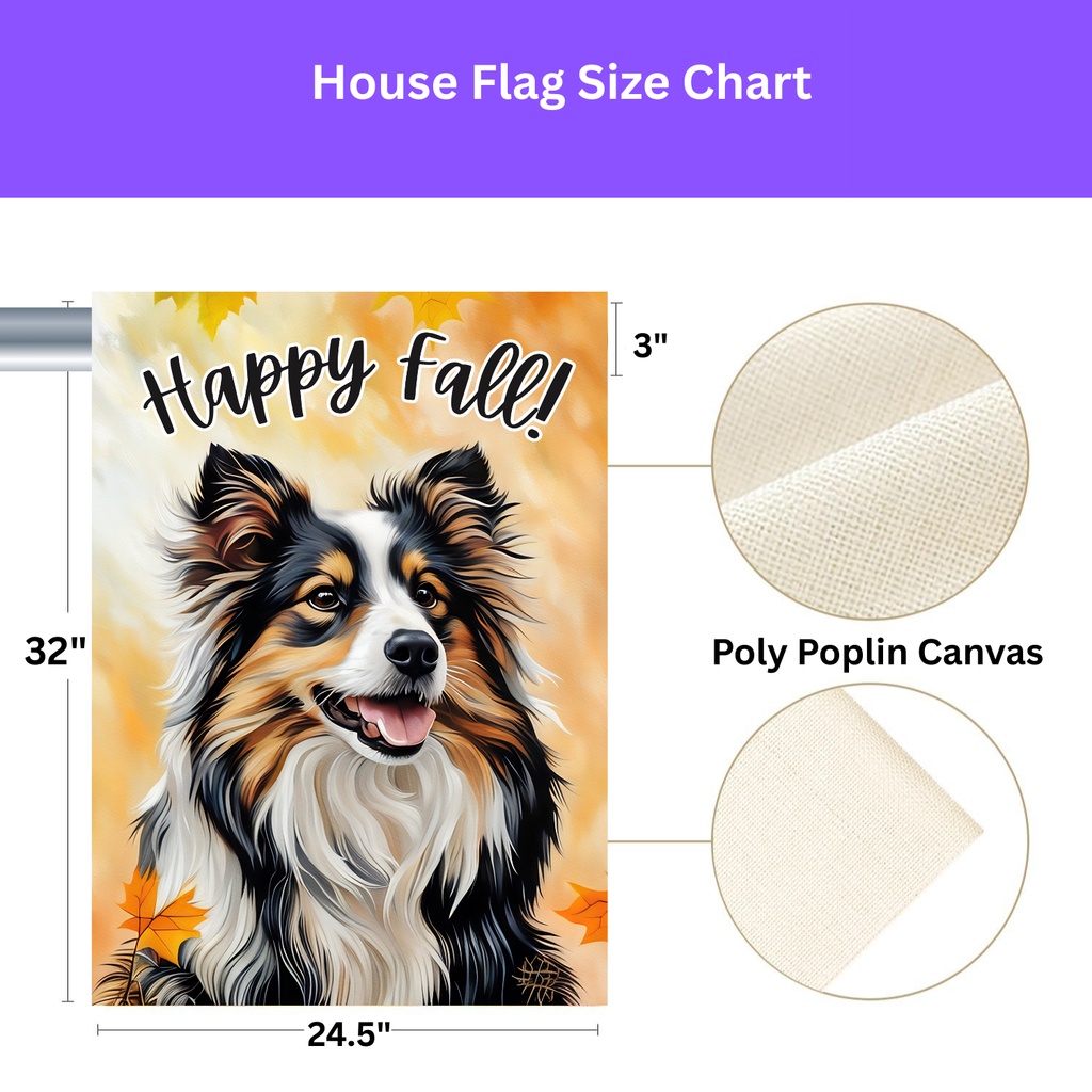 Happy Fall Sheltie Garden Flag