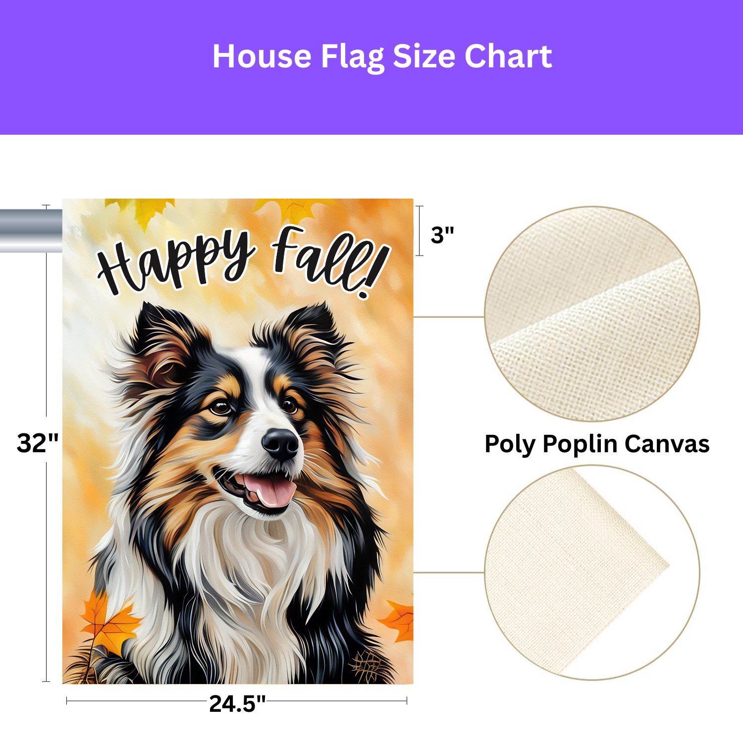 Happy Fall Sheltie Garden Flag