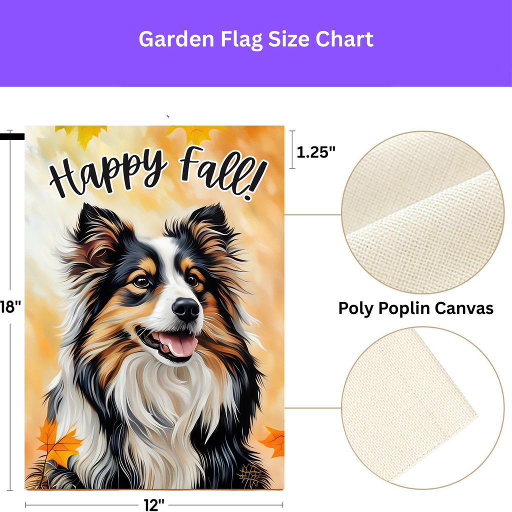 Happy Fall Sheltie Garden Flag