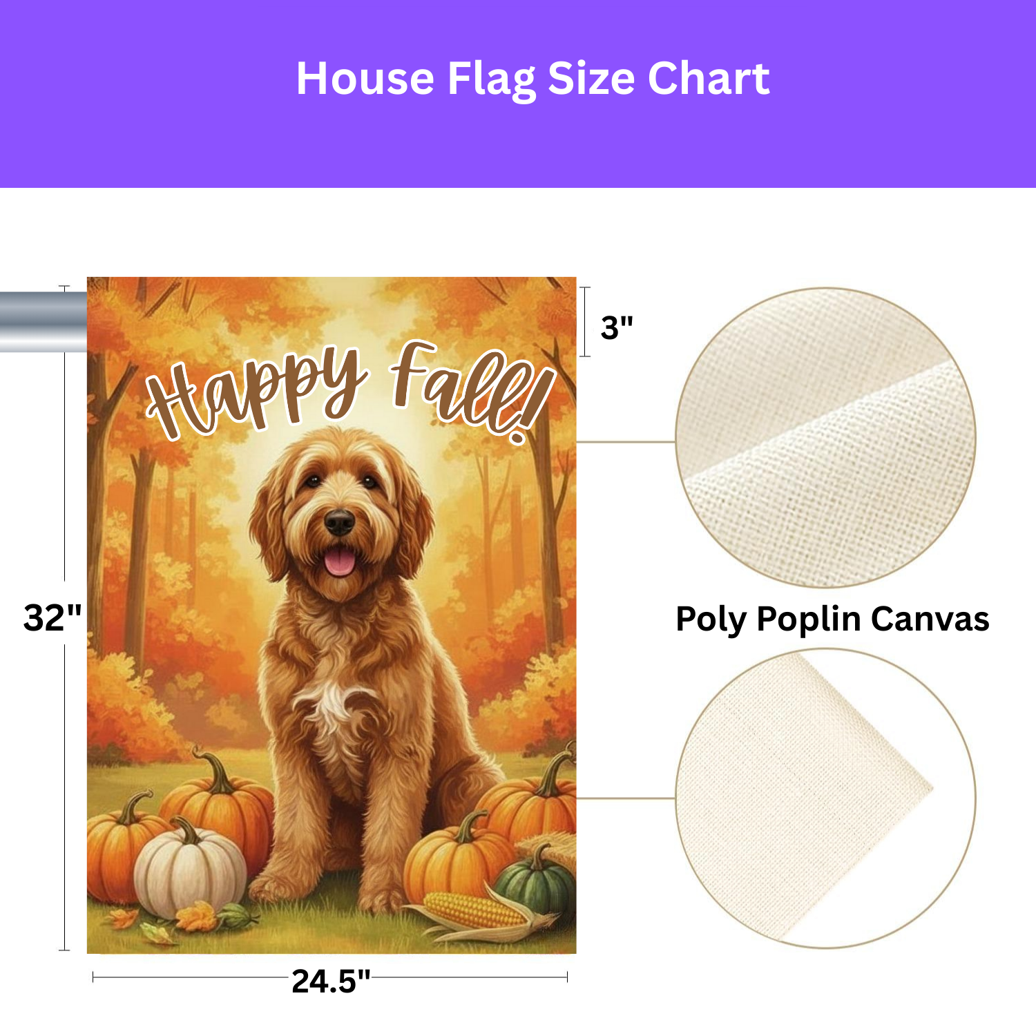 Happy Fall Pumpkin Golden Noodle Garden Flag - yard display - Dragonfire Gardens