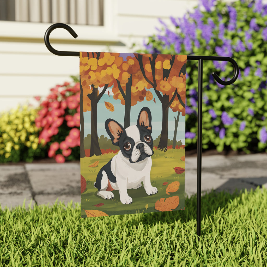 Fall French Bulldog Garden Flag