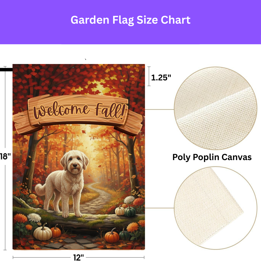 Welcome Fall Golden Noodle Garden Flag - yard display - Dragonfire Gardens
