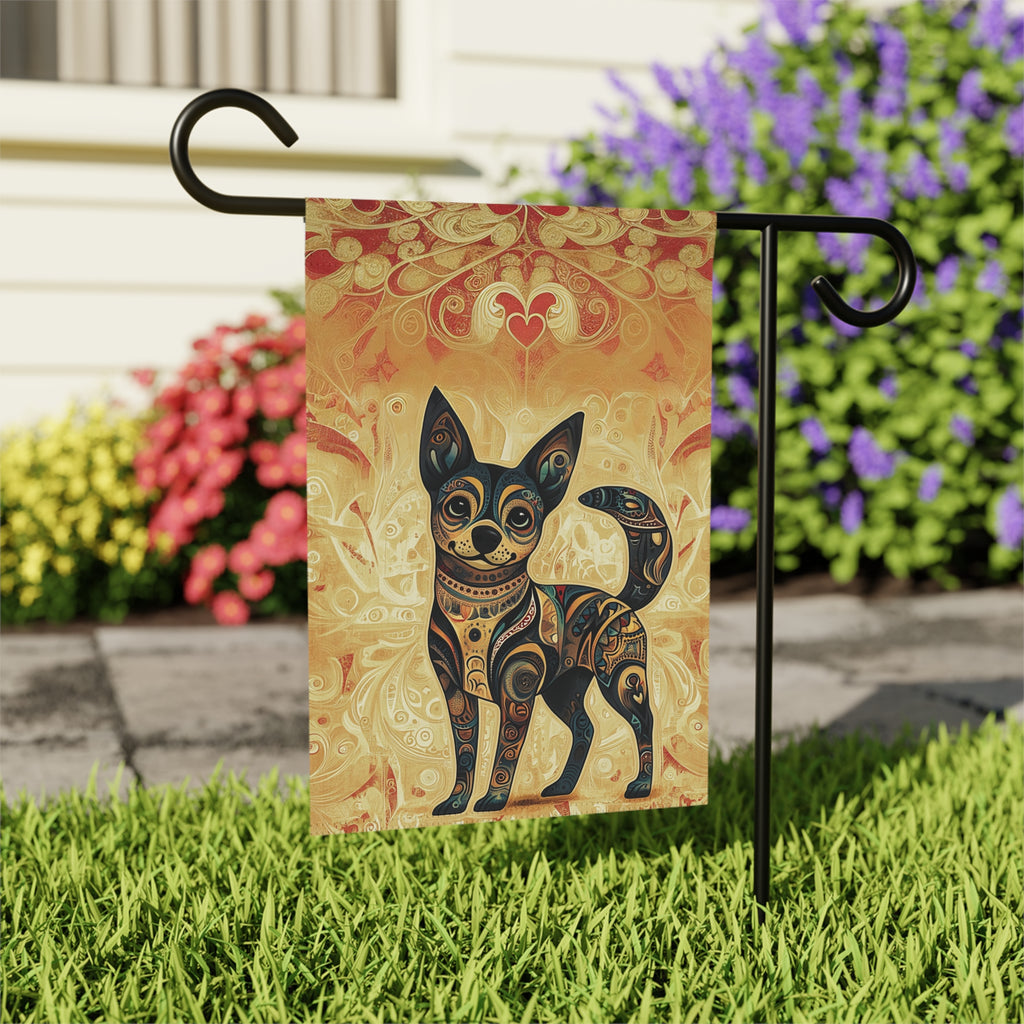 Abstract Chihuahua Garden Flag
