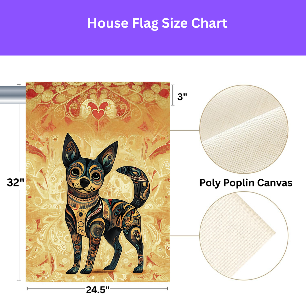 Abstract Chihuahua Garden Flag