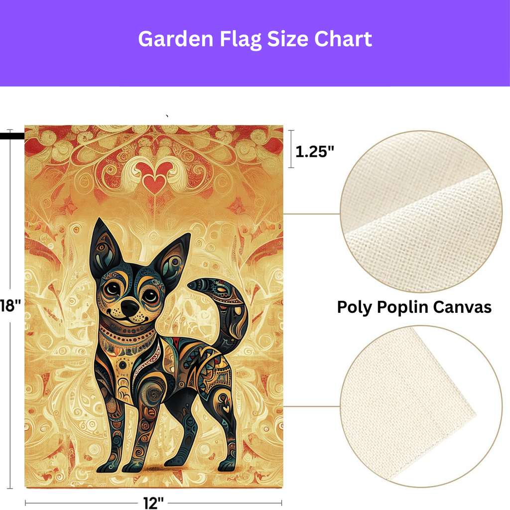 Abstract Chihuahua Garden Flag