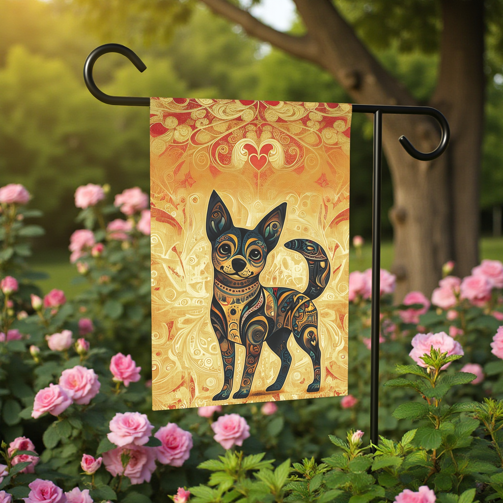 Abstract Chihuahua Garden Flag
