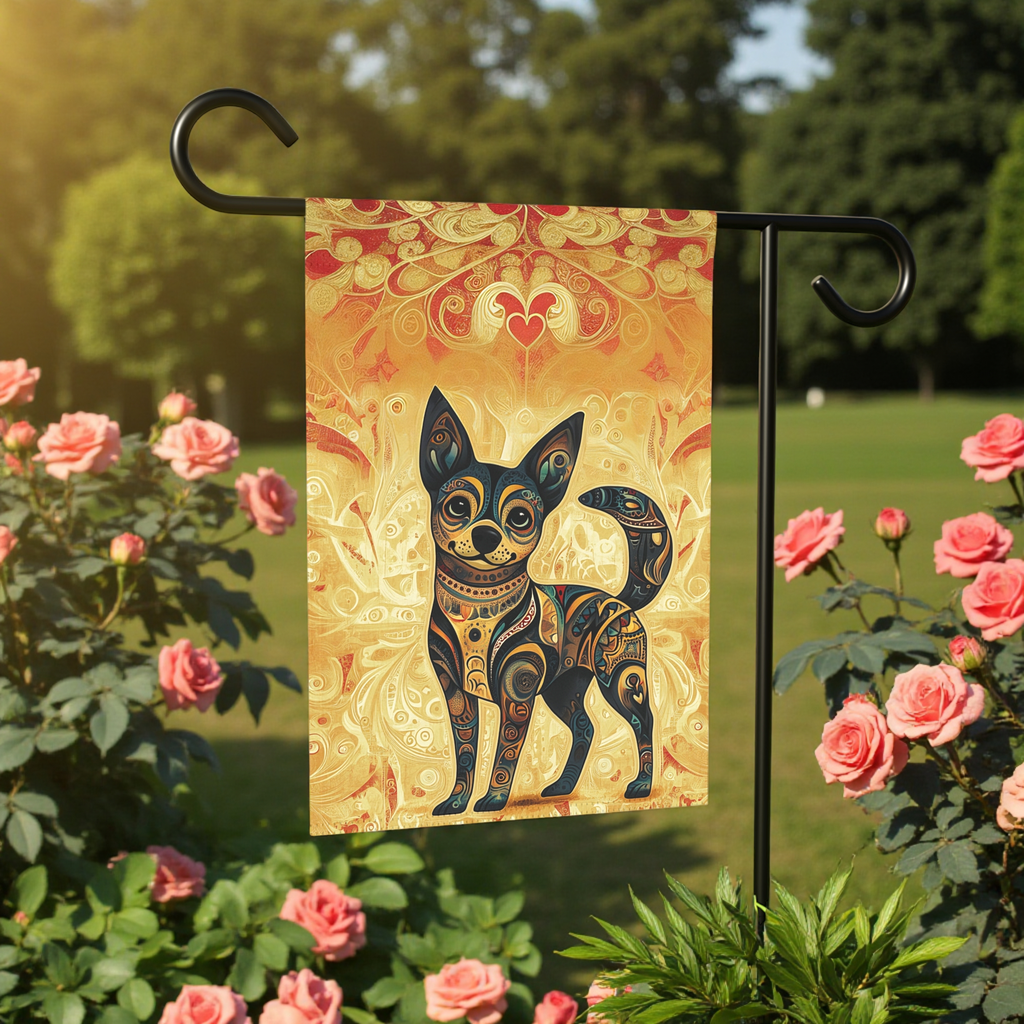 Abstract Chihuahua Garden Flag
