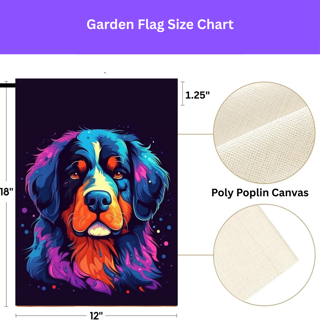 Abstract Bernese Mountain Dog Garden Flag