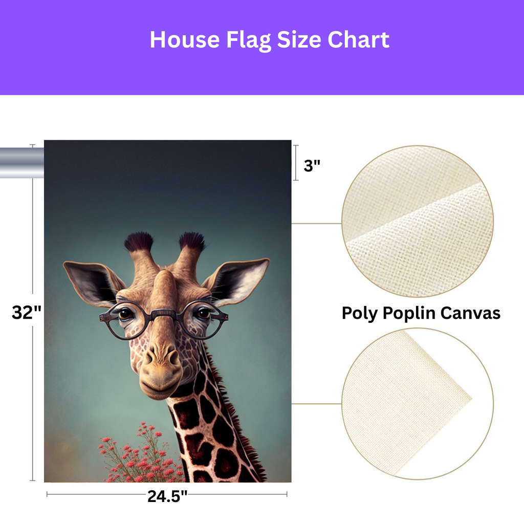 Smart Giraffe Garden Flag - yard display - Dragonfire Gardens