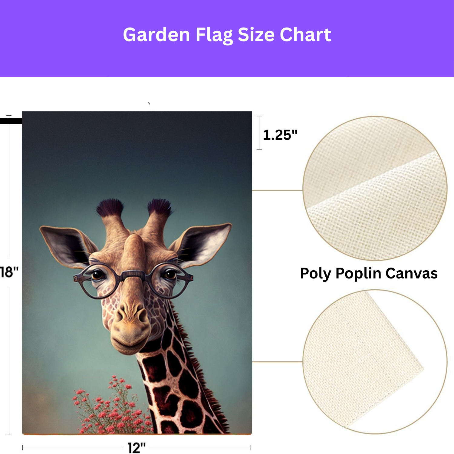 Smart Giraffe Garden Flag - porch decor - Dragonfire Gardens