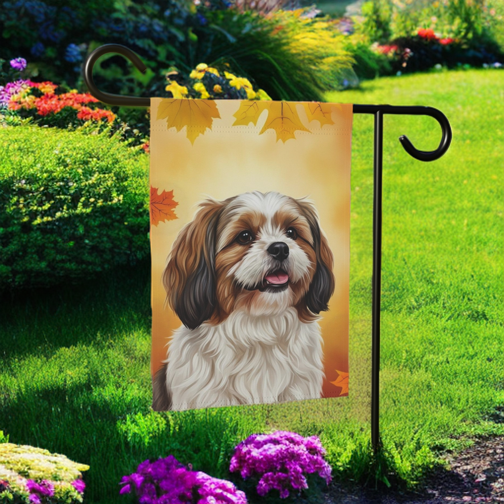Fall Colors Shih Tzu Garden Flag - product detail - Dragonfire Gardens